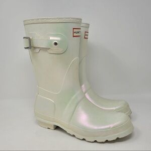 Hunter Boots Iridescent Rain Short Nebula